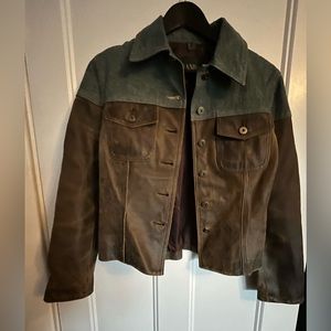 Danier leather and denim jacket